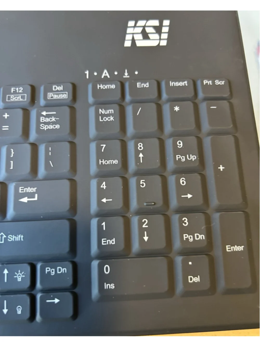 Key Source International KSI-1801 Black Backlit Keyboard Side Numbers
